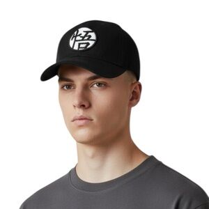 Dragon Ball Z Goku & Master Roshi Embroidered Baseball Cap – Black White Hat
